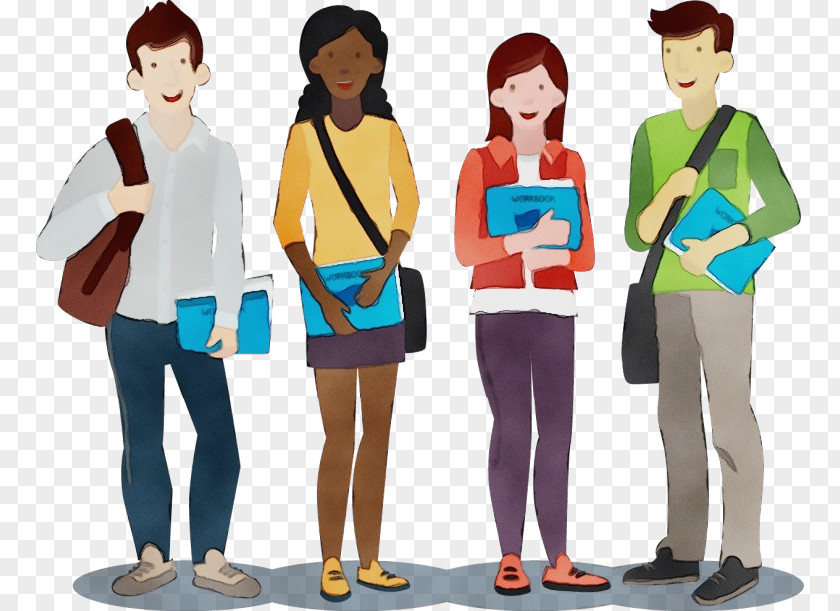 Style Cartoon College Student PNG