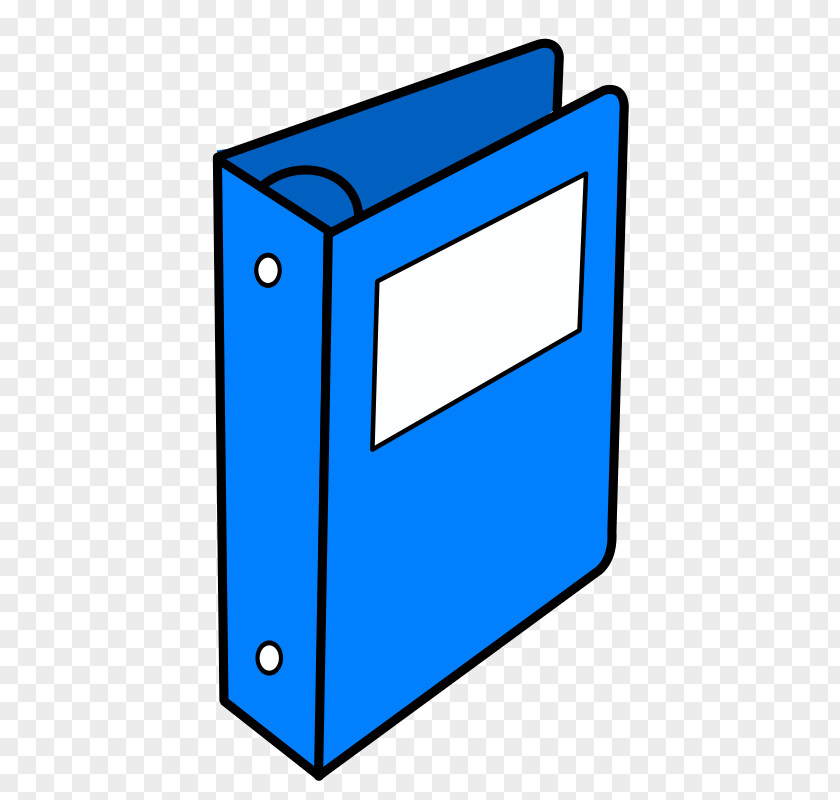 Blue Folder Ring Binder Paper Clip Loose Leaf Notebook Art PNG