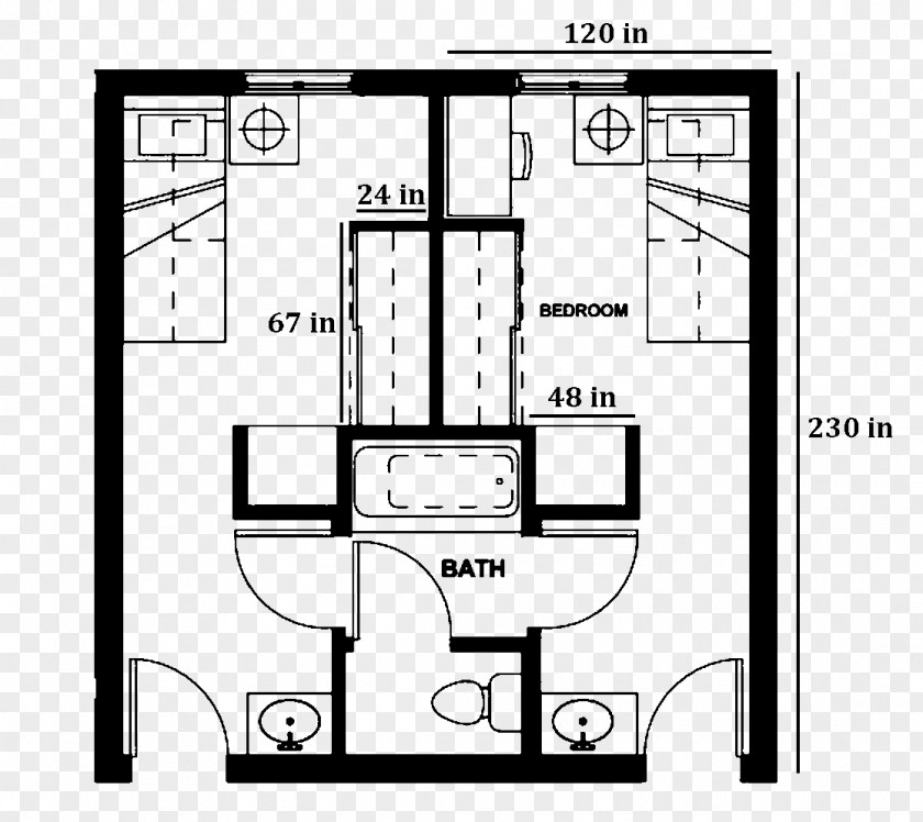 Housing Southern Oregon University Room Dormitory Floor Plan House PNG