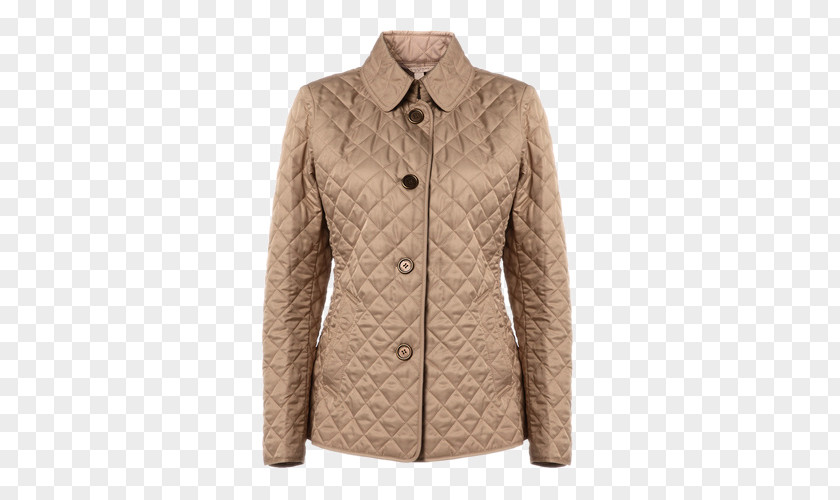 Light Khaki Lady Diamond Quilted Jacket Beige PNG