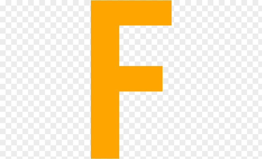 Orange Letter F Icon Alphabet PNG