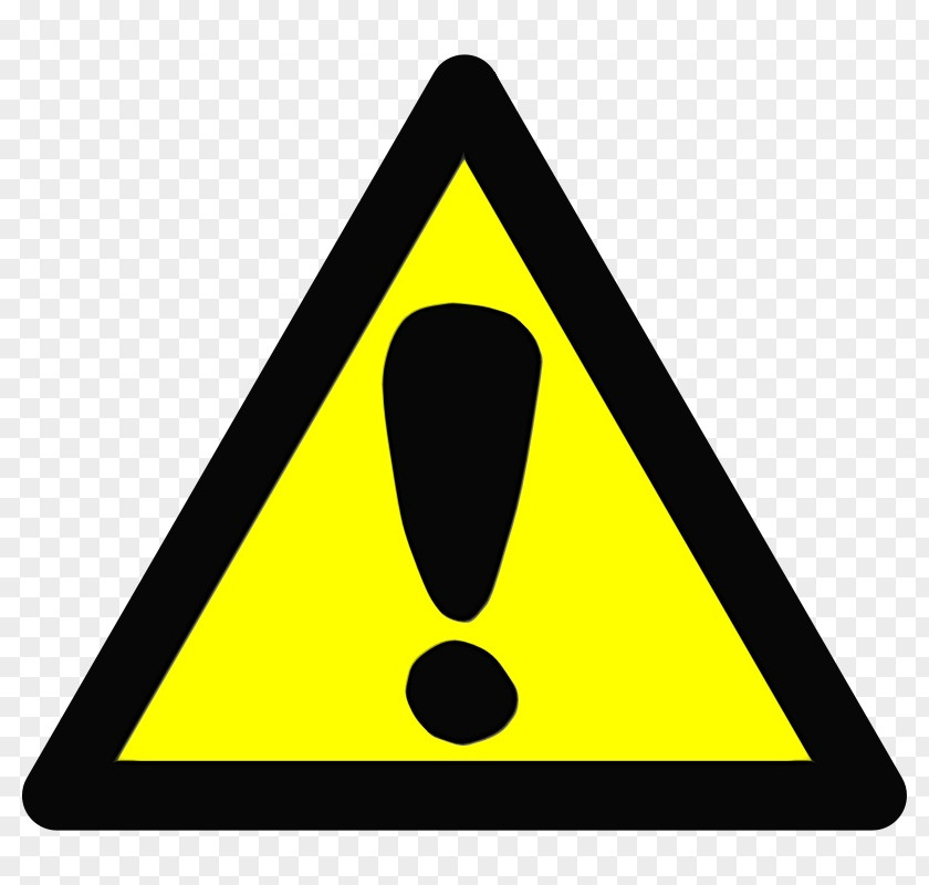 Symbol Traffic Sign Triangle Yellow Line PNG
