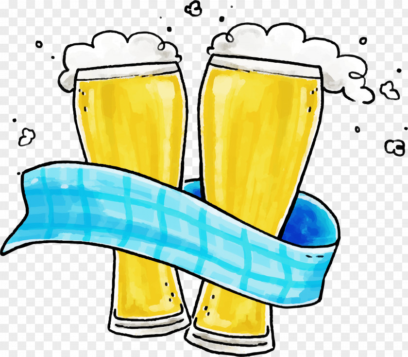 Yellow Pint Glass Beer Font Ice PNG