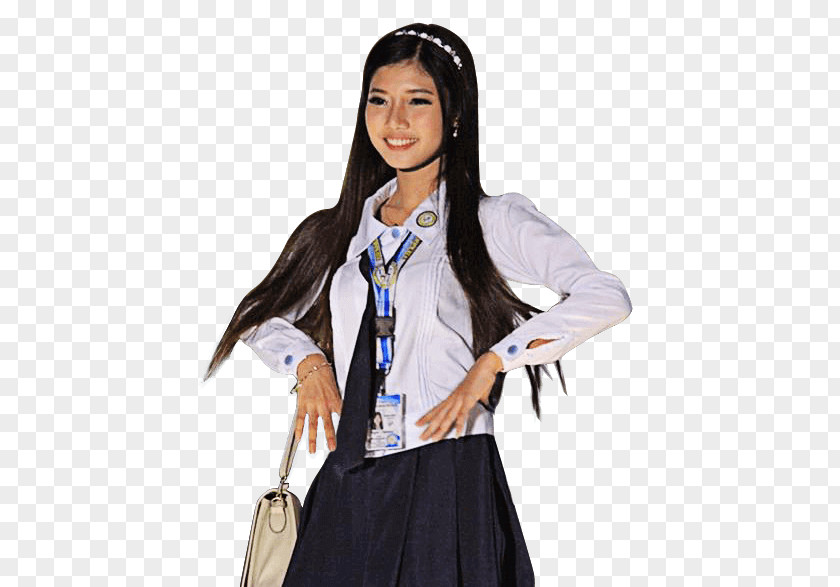 Computer Student Costume Long Hair PNG
