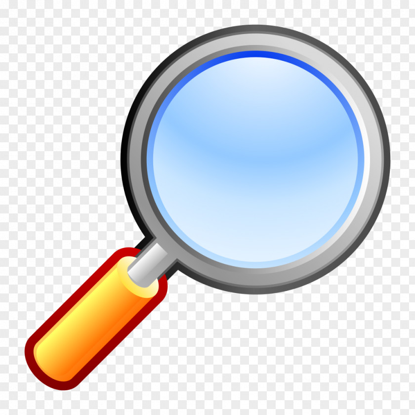 Hardware Magnifying Glass Yellow PNG