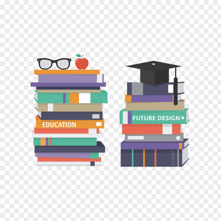 Vector Book And Doctor Cap Clip Art PNG