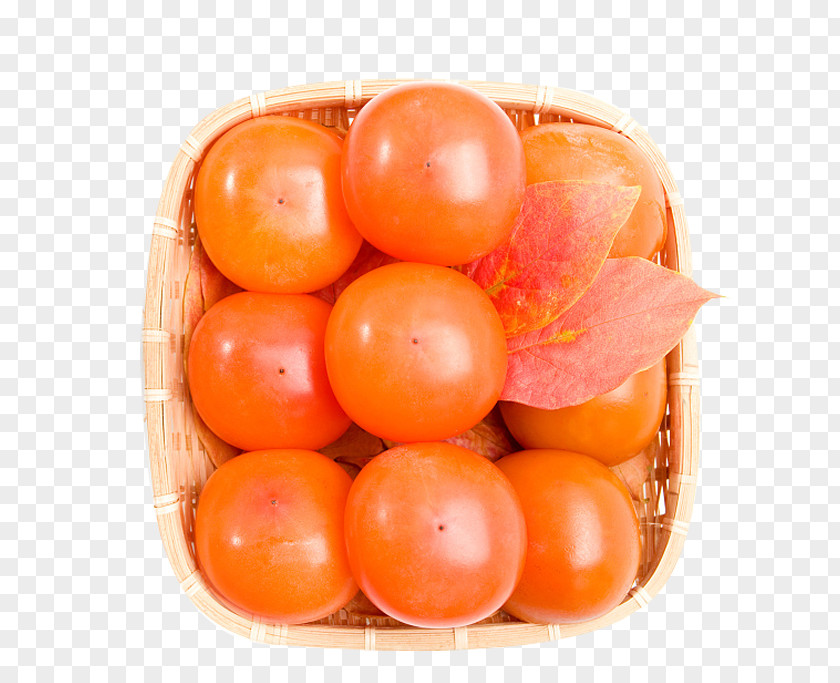 A Basket Of Persimmon Plum Tomato Japanese Fruit Food PNG