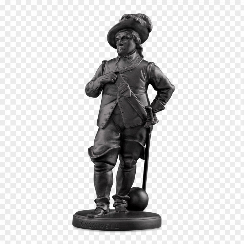 Basalt Statue Of Oliver Cromwell, Westminster Bronze Sculpture Figurine PNG