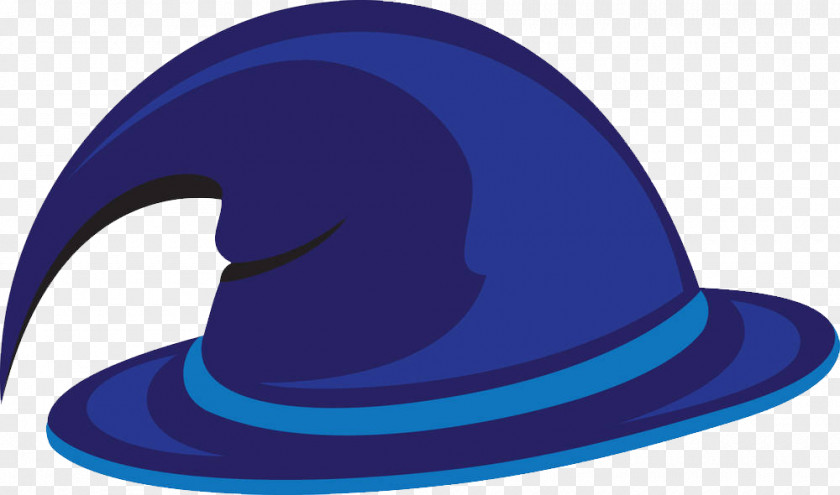 Blue Magician Hat Witch Straw PNG