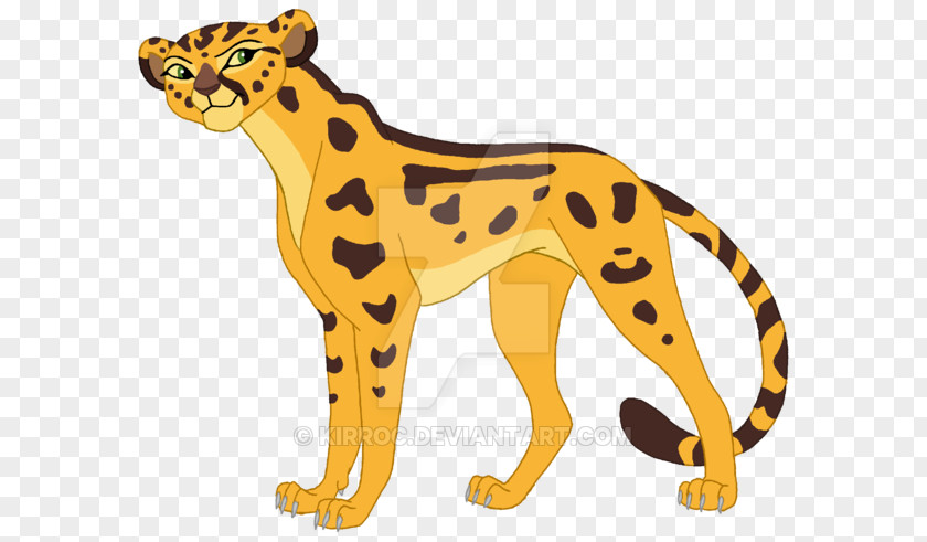 Cheetah Hunting Lion Tiger Digital Art Drawing PNG