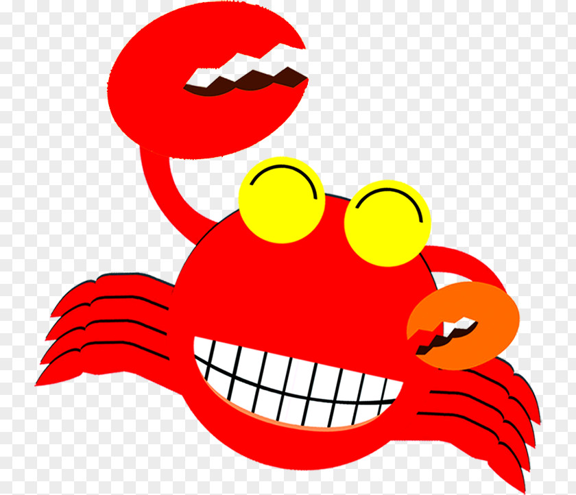 Cute Cartoon Red Crab Clip Art PNG