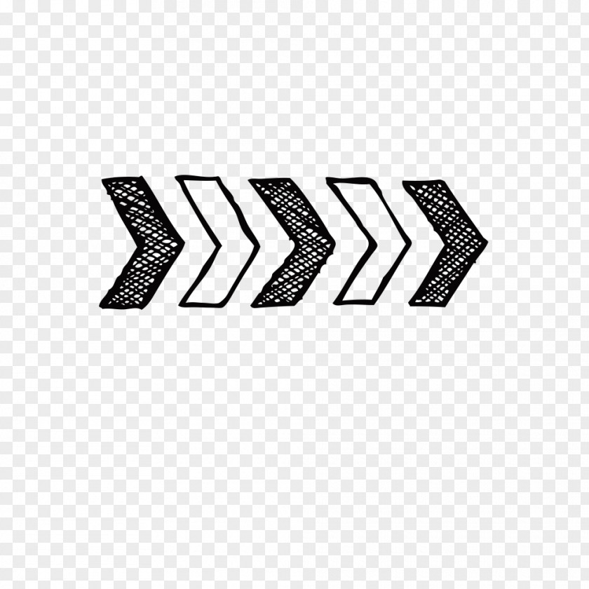 Hand-painted Black And White Zebra Arrow PNG