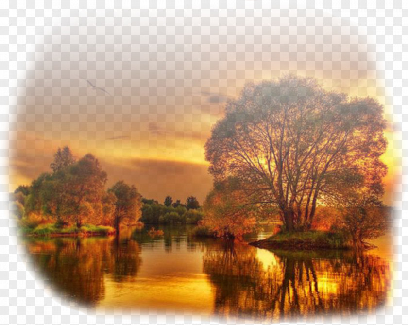 Sunset Landscape Photography Autumn Desktop Wallpaper PNG