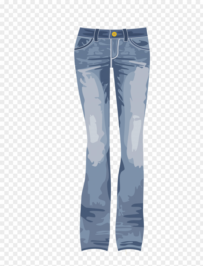 Vector Blue Ladies Jeans Clothing PNG