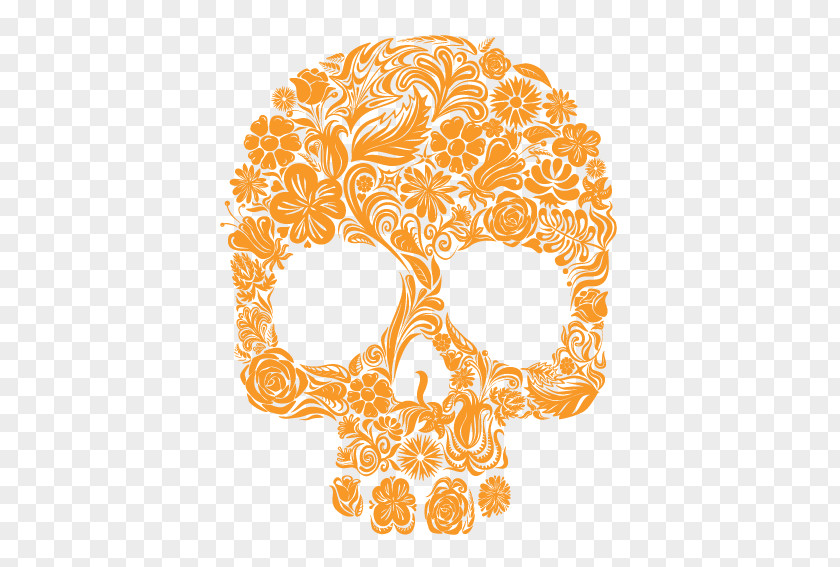 Dia De Los Muertos Skull Calavera Artificial Flower PNG