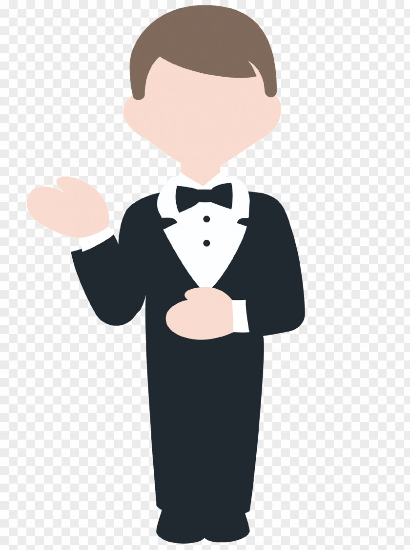 Resting Concierge Cartoon Clip Art PNG