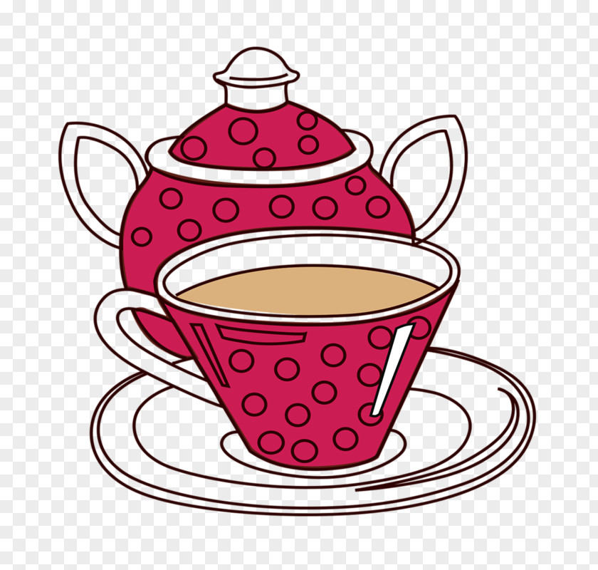 Coffee Cup Tea Croissant PNG