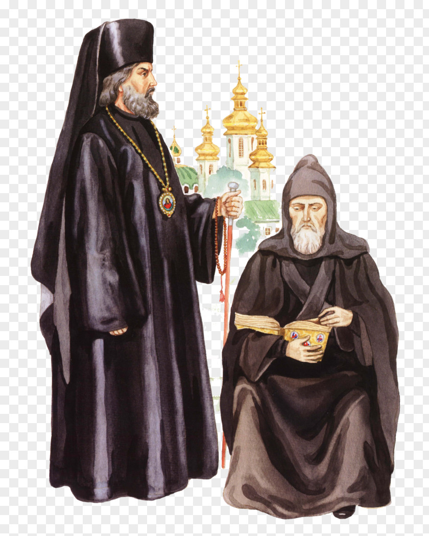 Priest Ukraine 18th Century Clergy Monk PNG