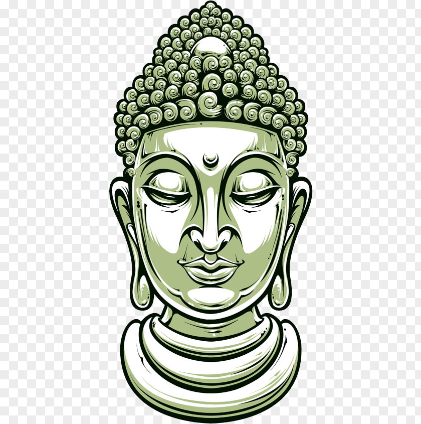 Hand-painted Buddha Head Gautama Creator In Buddhism Illustration PNG