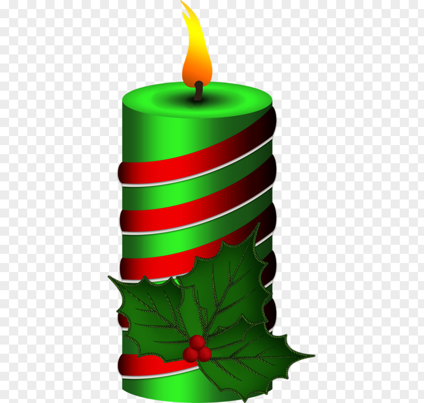 Hand-painted Candles Christmas Tree Candle Ornament PNG