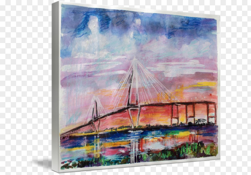 Painting Watercolor Charleston Acrylic Paint Gallery Wrap PNG
