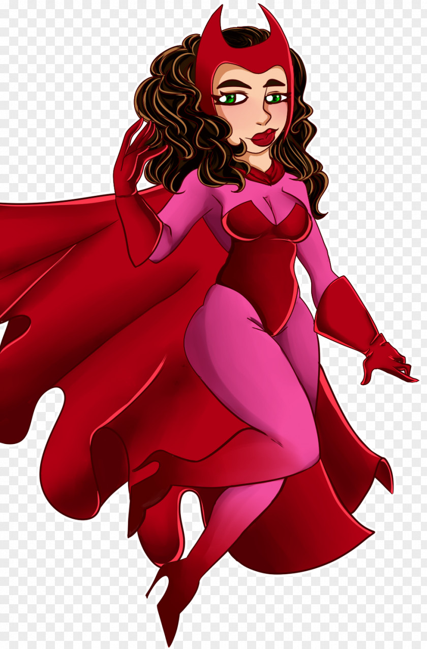 Scarlet Witch Red Magenta Cartoon Maroon PNG