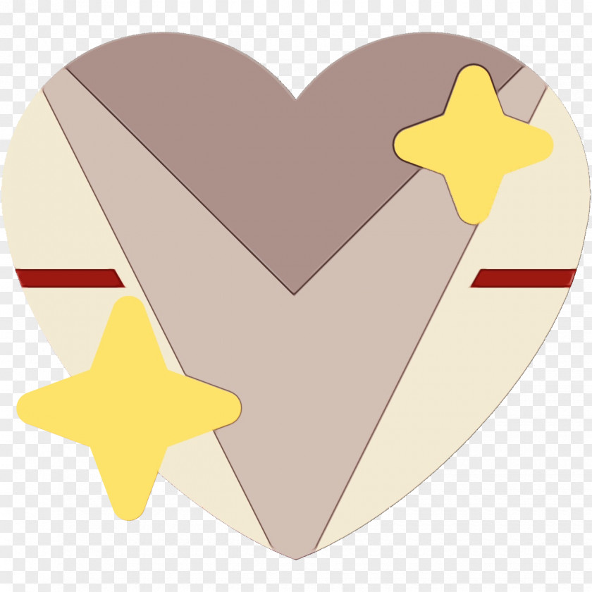Yellow Angle Heart M-095 PNG