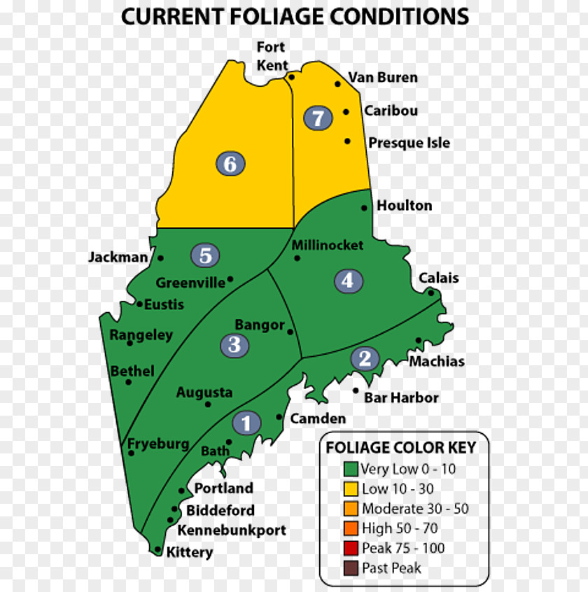 New England Fall Foliage Autumn Leaf Color Aroostook County, Maine Map Down East PNG