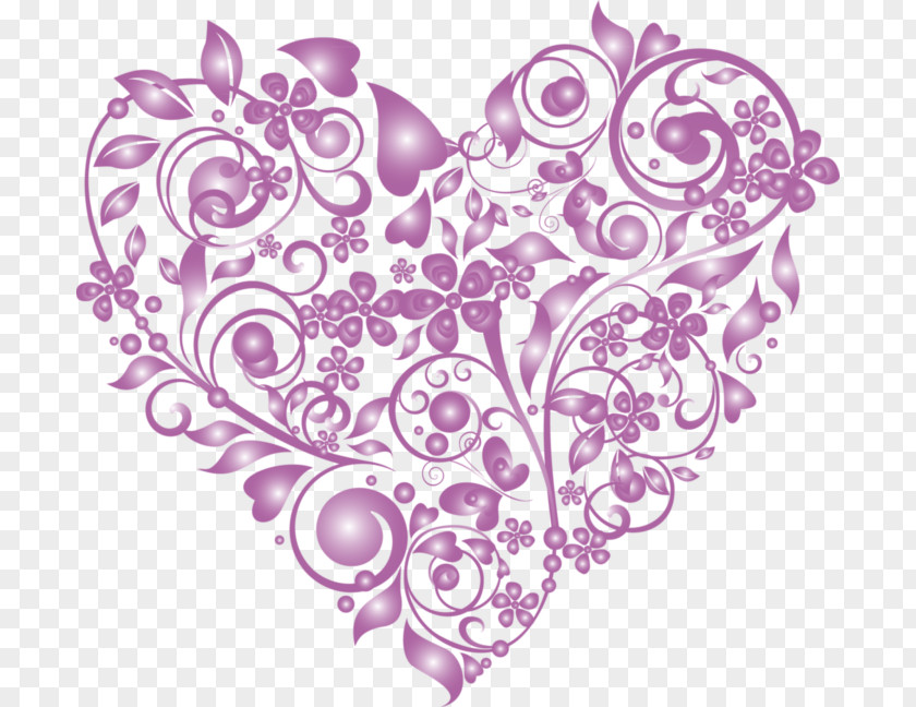 Purple Heart Valentine's Day Clip Art PNG