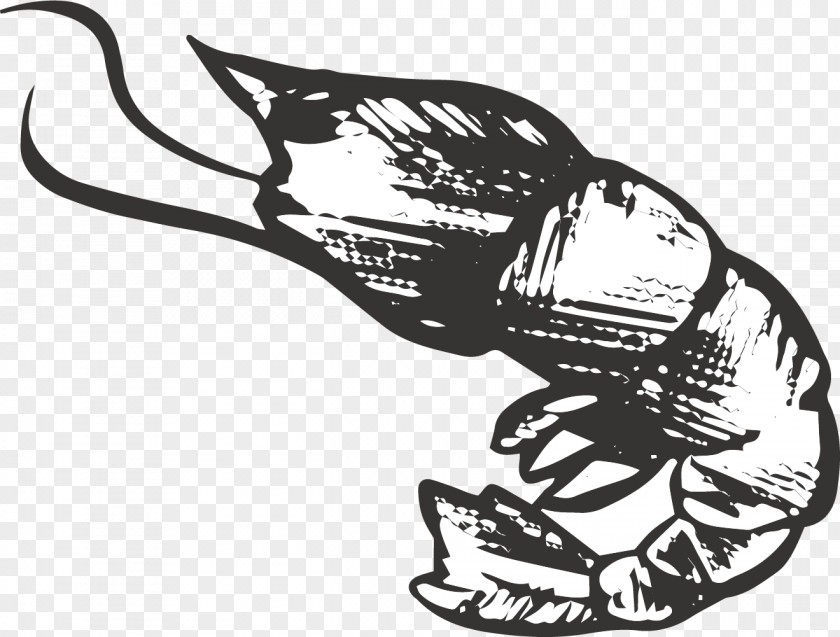 Lobster Shelling Seafood Caridea Black And White Graphic Design PNG