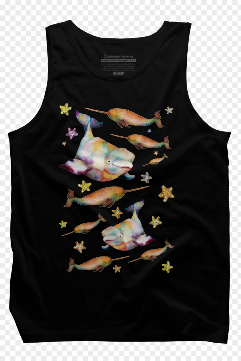 Narwhal T-shirt Clothing Sleeveless Shirt Outerwear Hoodie PNG