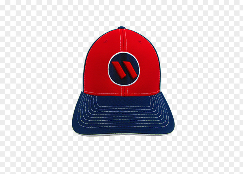 Red White Hat Baseball Cap Headgear Electric Blue Cobalt PNG