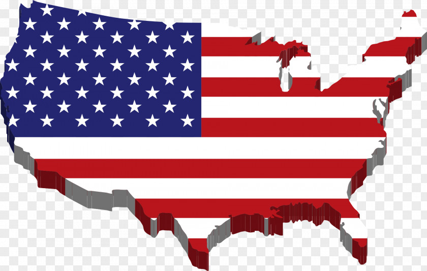 USA Flag Of The United States Map Clip Art PNG
