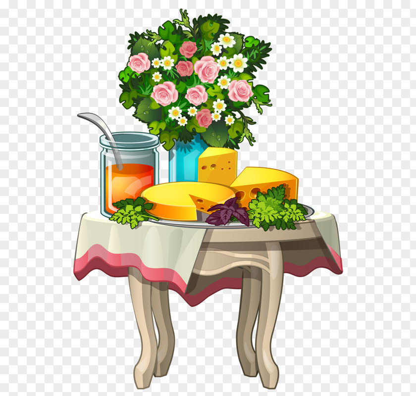 A Table Cartoon Furniture Illustration PNG