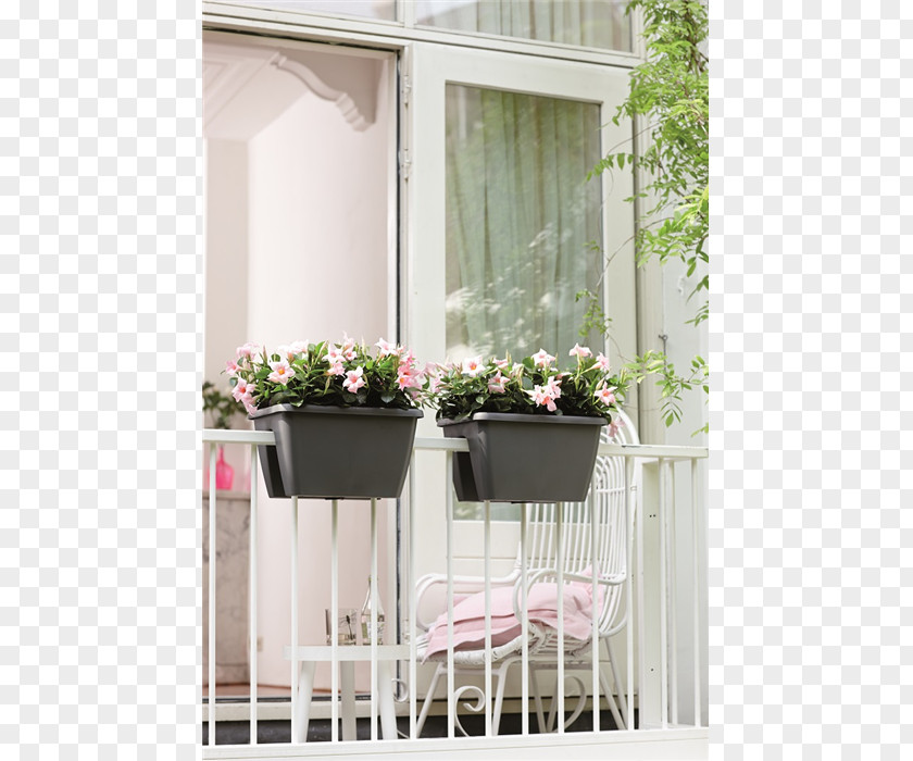 Balcony Deck Railing Terrace Living Room Flowerpot PNG