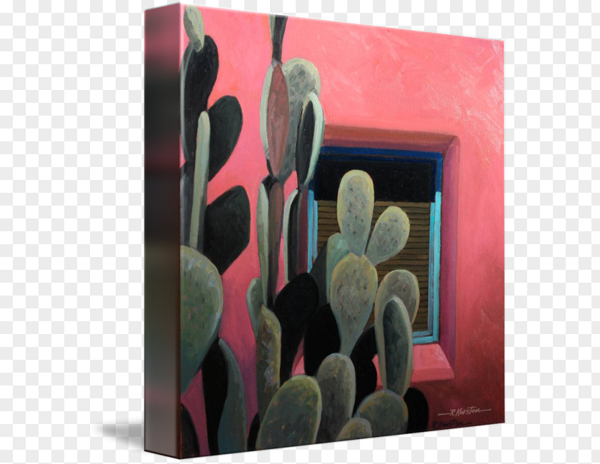 Cactus Canvas Modern Art Cactaceae Gallery Wrap PNG