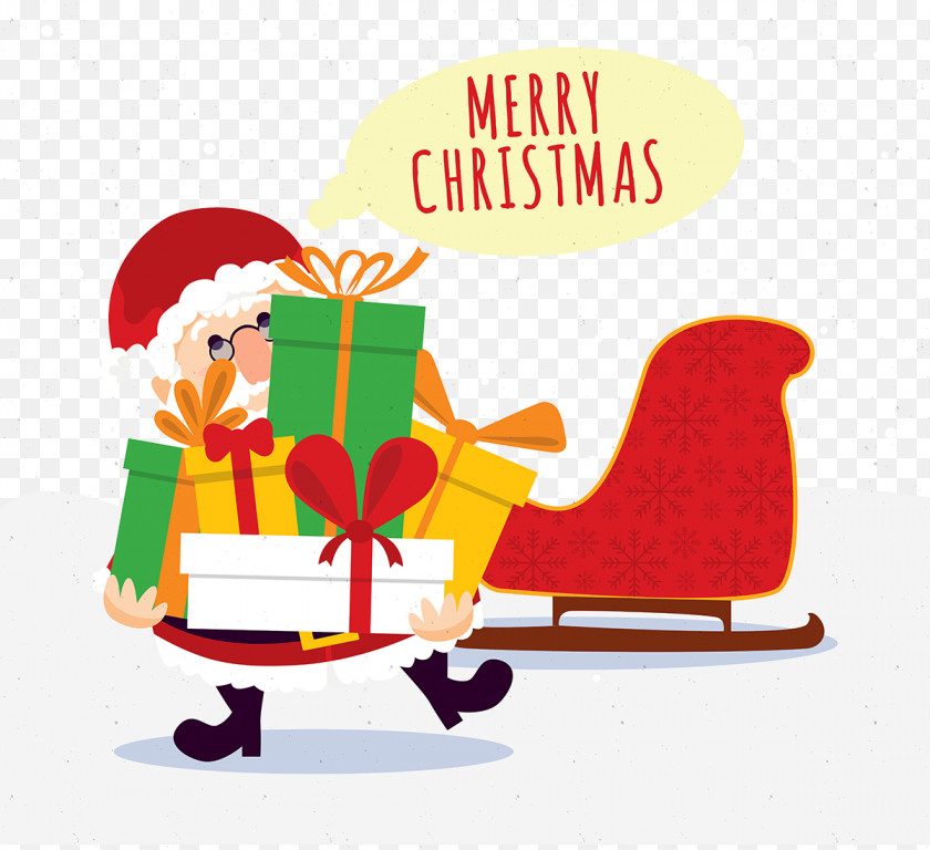 Gifts Santa Claus Vector Christmas Gift Illustration PNG