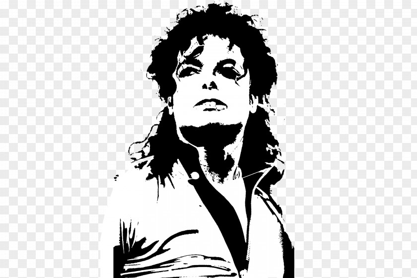 Michael Jackson Stencil Art Poster PNG
