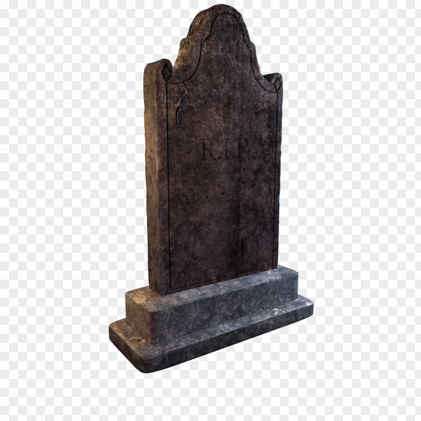Rock Headstone Stone Carving Memorial PNG