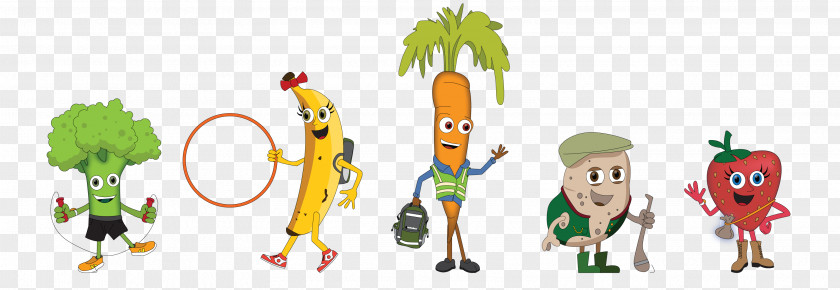 Vegetable Fruit Character Cartoon PNG