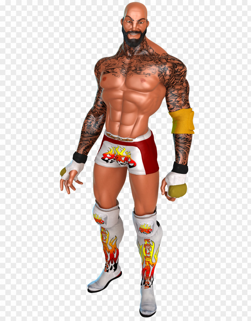 Billow Rowdy Burns Bammy Professional Wrestler Character Poser PNG