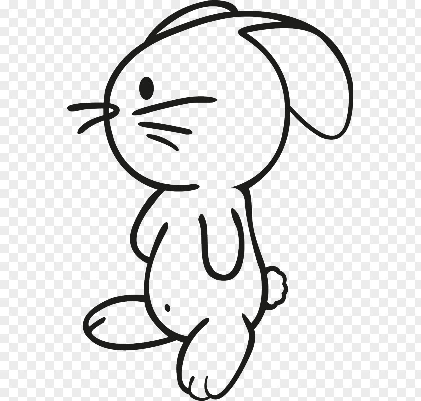 Rabbit Line Art Sticker Drawing Clip PNG