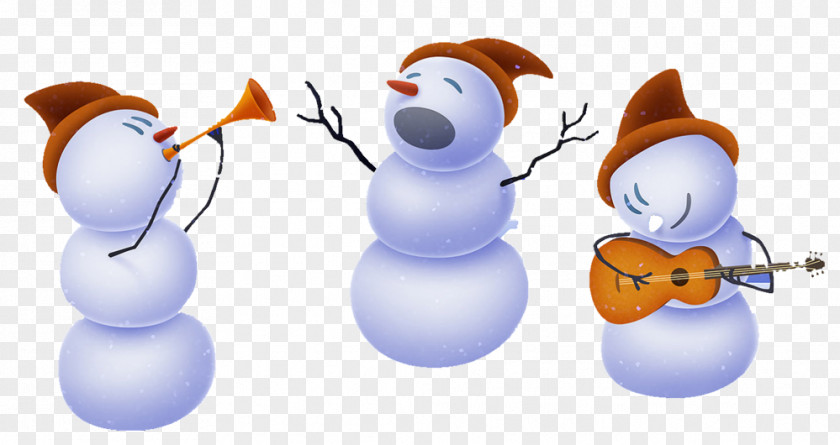 Three Snowman Christmas Decoration PNG