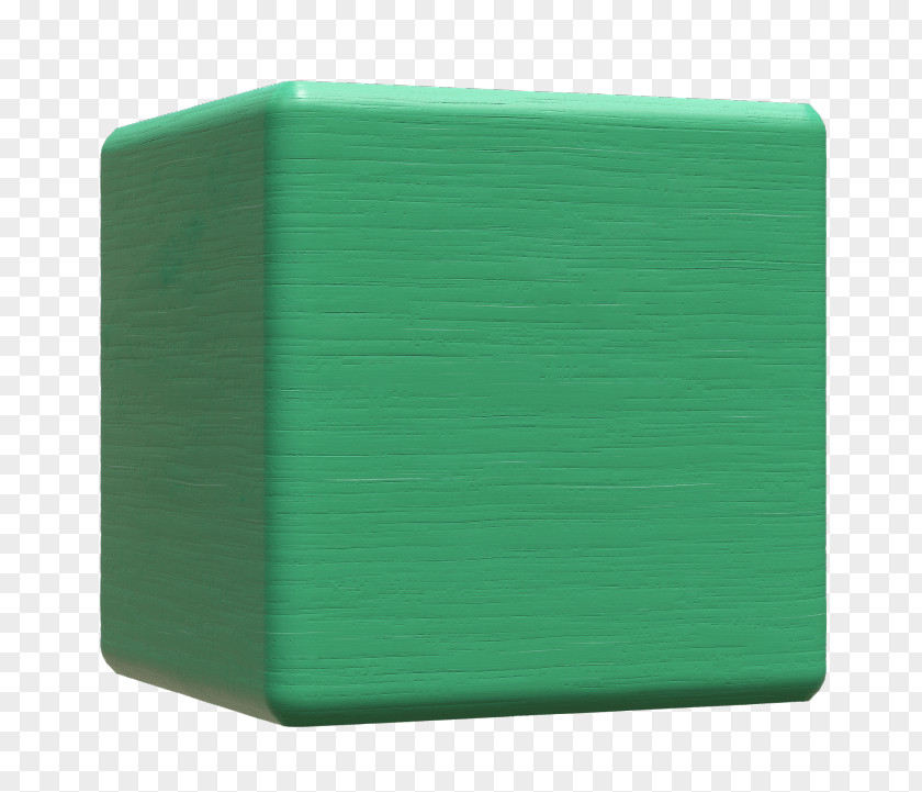 Wood Cube Green Rectangle PNG