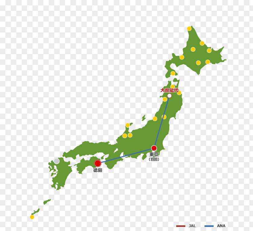 Airport Map Prefectures Of Japan Blank PNG