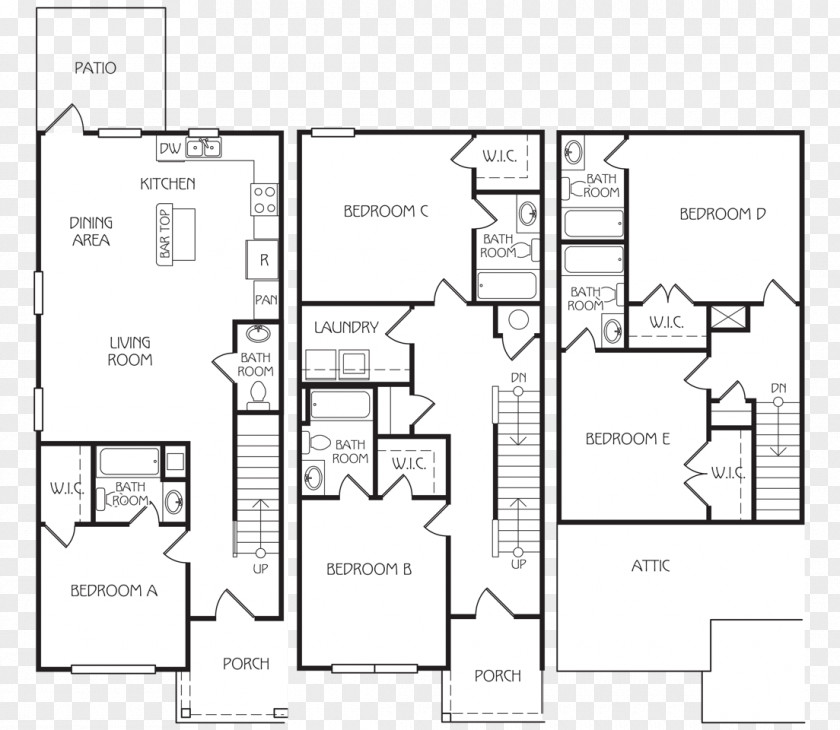 Apartment Floor Plan The Retreat At Louisville House Renting PNG