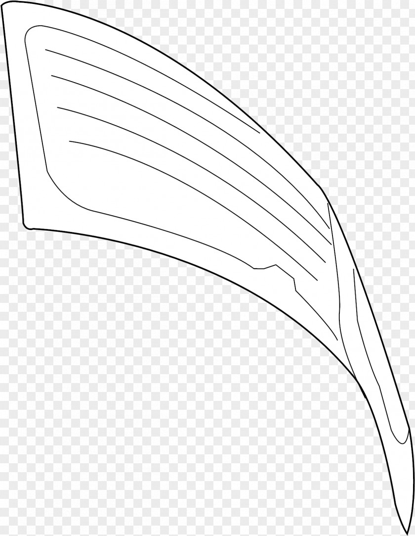 Automotive Window Part White Material Line Art PNG