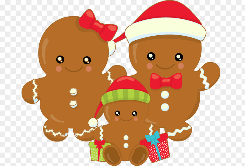 Christmas Gingerbread Family Clip Art Illustration Vector Graphics Image Santa Claus PNG