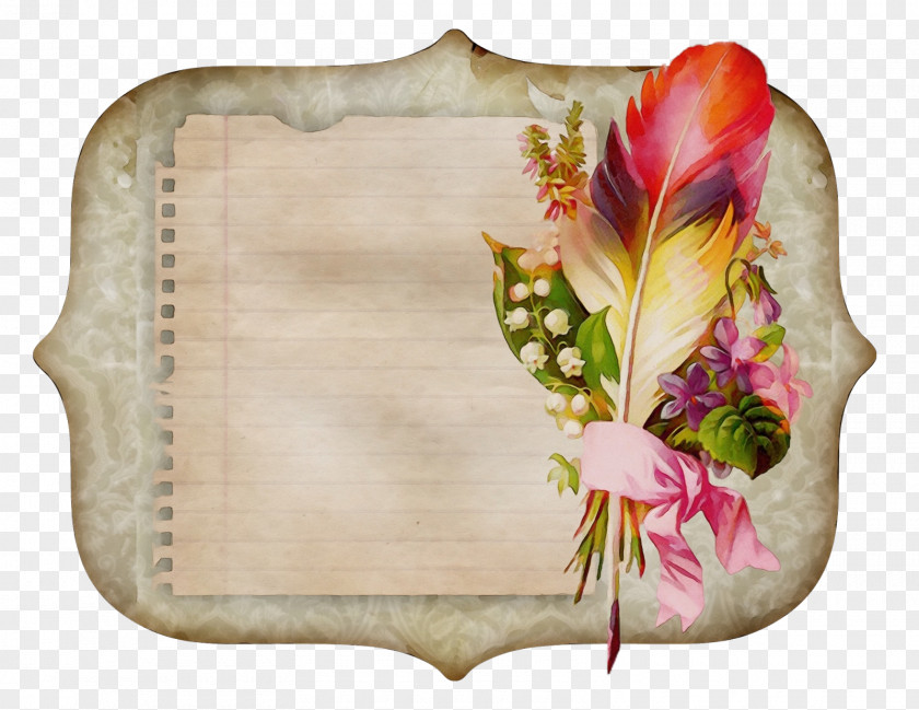 Petal Anthurium Watercolor Floral Background PNG