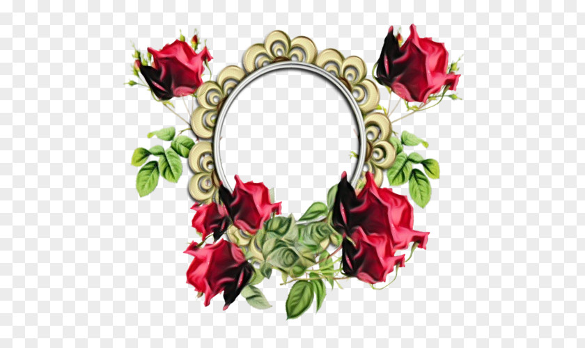 Garden Roses Flower Frame Floral Design PNG